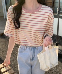 ボーダーtシャツ半袖 レディース 韓国風