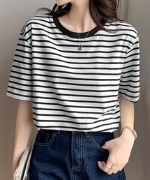 ボーダーtシャツ半袖 レディース 韓国風