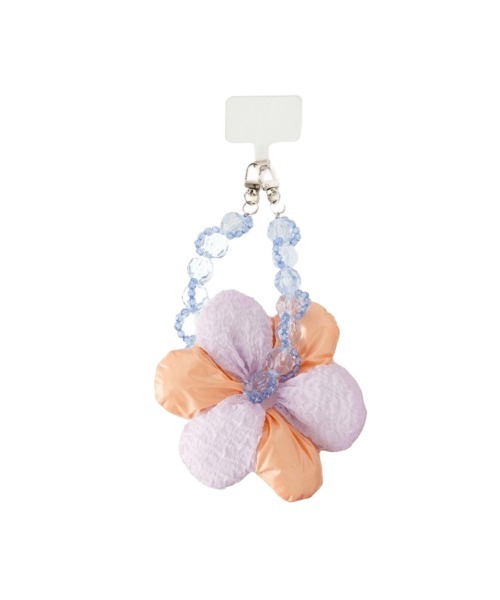 Casselini（キャセリーニ）の「Casselini Puffy Flower Hand Strap（キャセリーニ パフィーフラワーハンドストラップ）（スマホグッズ・レディース・ブラック/ホワイト/ブルー・ONE SIZE）」の3枚目の写真