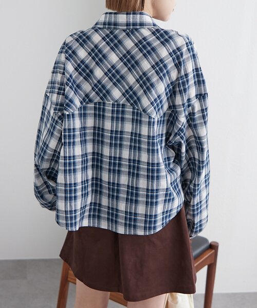w closet（ダブルクローゼット）の「ウエスタンチェックショートシャツ