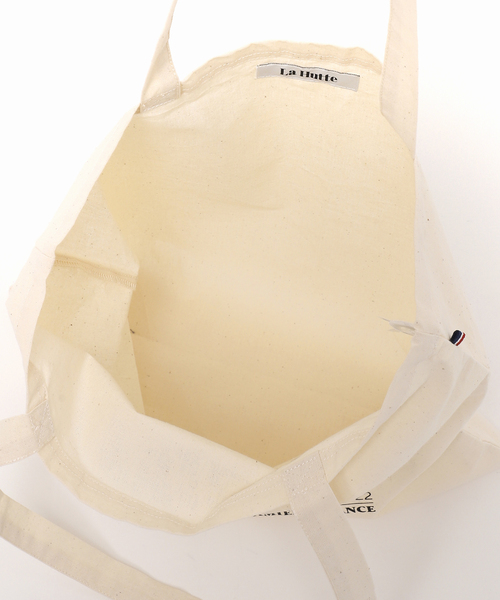 AP STUDIO(エーピーストゥディオ)の「【La Hutte/ラ ユット】Logo tote Bag(トートバッグ・レディース・アイボリー・FREE)」の6枚目の写真