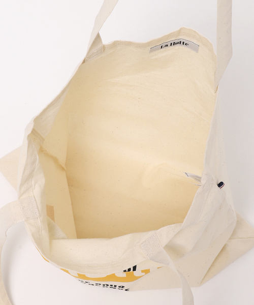 AP STUDIO(エーピーストゥディオ)の「【La Hutte/ラ ユット】Logo tote Bag(トートバッグ・レディース・アイボリー・FREE)」の5枚目の写真