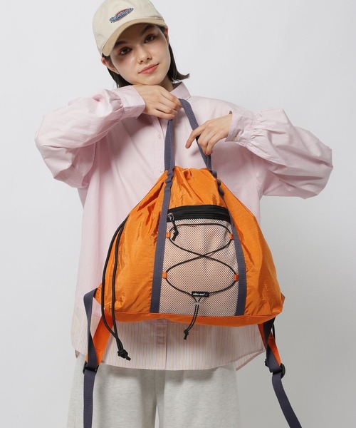 A4サイズ収納可能】メッシュ2WAYナップサック（バックパック/リュック