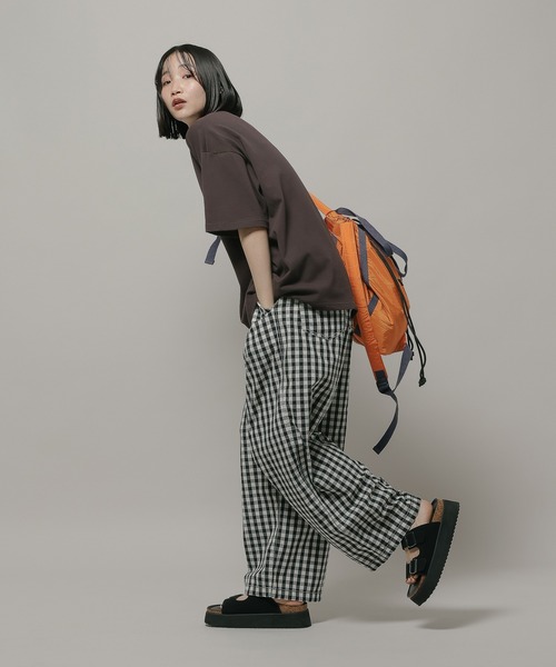 niko and...(ニコアンド)の「【A4サイズ収納可能】メッシュ2WAYナップサック(バックパック/リュック・レディース・ブラック/その他1/オレンジ系/レオパード・0)」の5枚目の写真