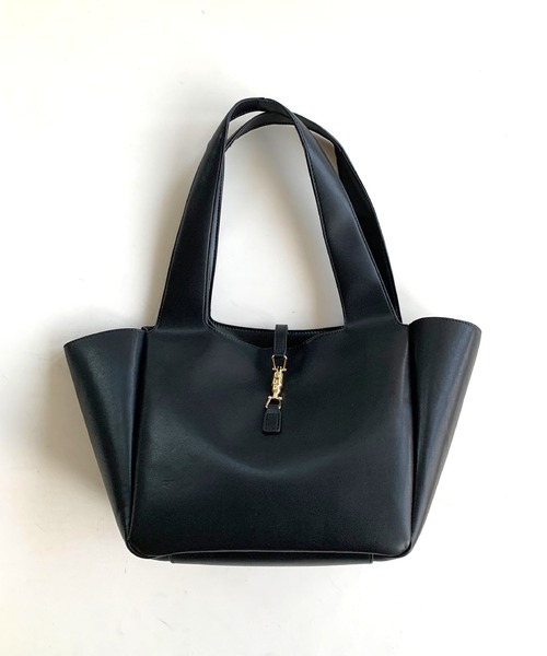 Q（キュー）の「ビッグトート（トートバッグ・レディース・ブラック/マスタード・ONE SIZE）」の17枚目の写真