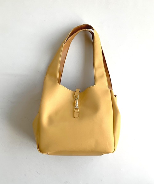 Q（キュー）の「ビッグトート（トートバッグ・レディース・ブラック/マスタード・ONE SIZE）」の18枚目の写真