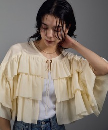 SALON adam et rope' | コットンラッフルブラウス(シャツ/ブラウス)