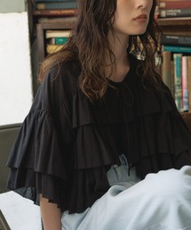 SALON　adam et rope' アダムエロペ 黒トップス　ブラウス ADAM ET ROPE'｜アダムエロペのシャツ/ブラウス（ブラック/黒色