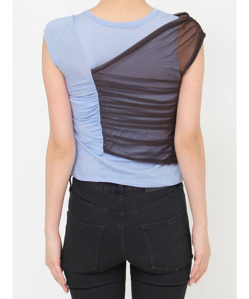 MURUA（ムルーア）の「レイヤードシャーリングカットソー（Tシャツ/カットソー・レディース・パープル/ブラック・FREE）」の10枚目の写真