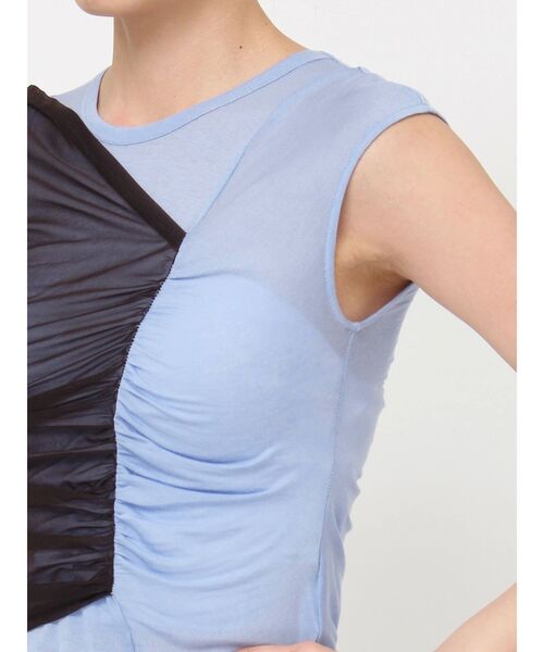 MURUA（ムルーア）の「レイヤードシャーリングカットソー（Tシャツ/カットソー・レディース・パープル/ブラック・FREE）」の8枚目の写真