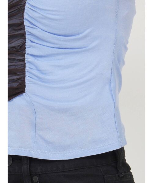 MURUA（ムルーア）の「レイヤードシャーリングカットソー（Tシャツ/カットソー・レディース・パープル/ブラック・FREE）」の7枚目の写真