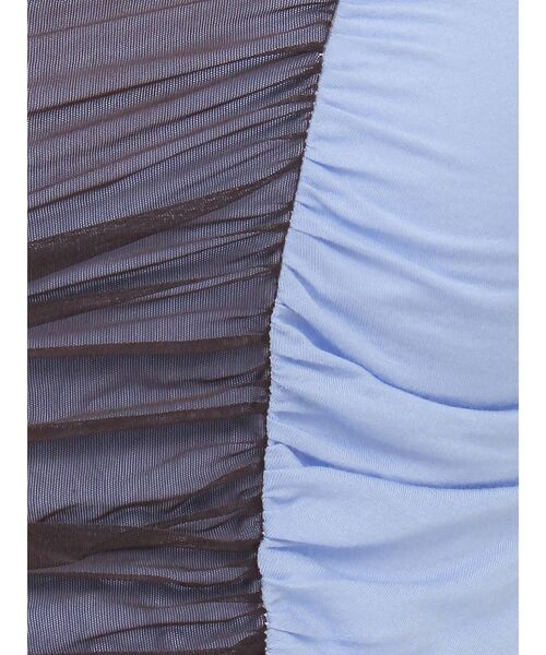 MURUA（ムルーア）の「レイヤードシャーリングカットソー（Tシャツ/カットソー・レディース・パープル/ブラック・FREE）」の3枚目の写真