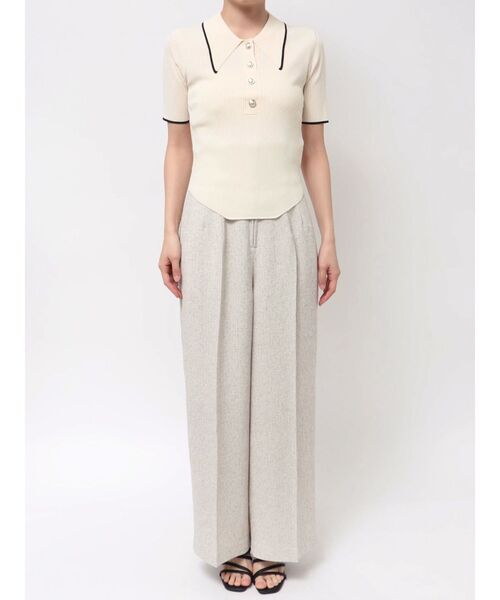 LAGUNAMOON（ラグナムーン）の「【WEB限】カラーネックラインニットプルオーバー（ニット/セーター・レディース・アイボリー/ライトグレー/ブラック・FREE）」の8枚目の写真