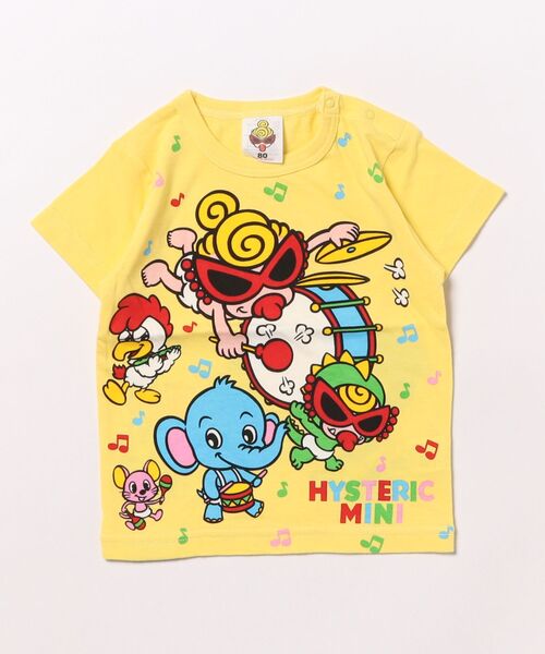HYSTERIC MINI（ヒステリックミニ）の「LET'S HAVE FUN WITH HYS-MINI BAND CLUB 半袖Tシャツ（Tシャツ/カットソー・キッズ・ホワイト/ブラック/レモンイエロー・80）」の3枚目の写真