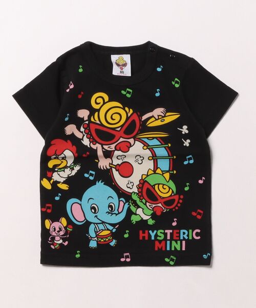 HYSTERIC MINI（ヒステリックミニ）の「LET'S HAVE FUN WITH HYS-MINI BAND CLUB 半袖Tシャツ（Tシャツ/カットソー・キッズ・ホワイト/ブラック/レモンイエロー・80）」の2枚目の写真