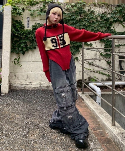 Candy Stripper（キャンディストリッパー）の「8 POCKETS DENIM パンツ（デニムパンツ・レディース・ライトインディゴブルー/ブラック・FREE）」の15枚目の写真