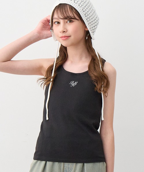 セール】バッククロス 刺繍タンクトップ（パット付き）（タンクトップ