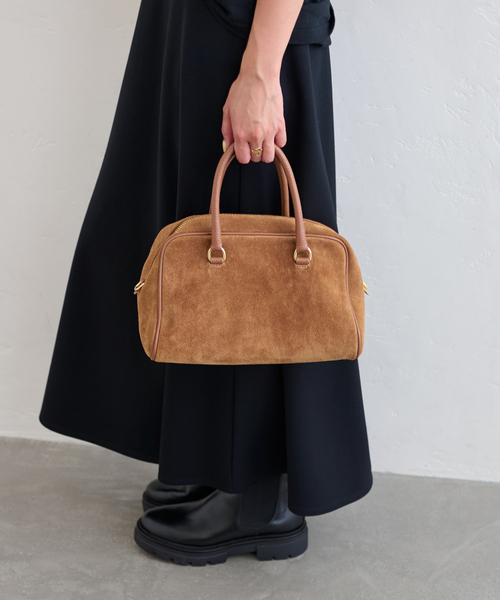 美品AULENTTI/オウレンティ SUEDE MINI BOSTON 追加》AULENTTI SUEDE MINI BOSTON2（ボストンバッグ）｜U by