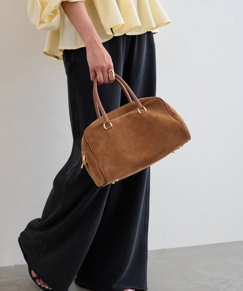 WEB限定/追加》AULENTTI /オウレンティSUEDE BOSTON BAG5（ボストン