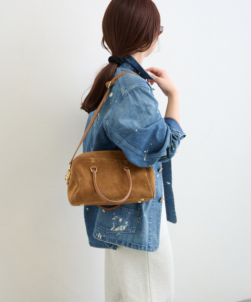 WEB限定/追加》AULENTTI /オウレンティSUEDE BOSTON BAG5（ボストン