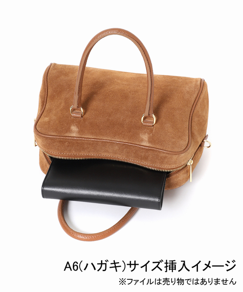 U by SPICK&SPAN（ユーバイスピックアンドスパン）の「《WEB限定/追加》AULENTTI /オウレンティSUEDE BOSTON BAG5（ボストンバッグ・レディース・キャメル・FREE）」の4枚目の写真