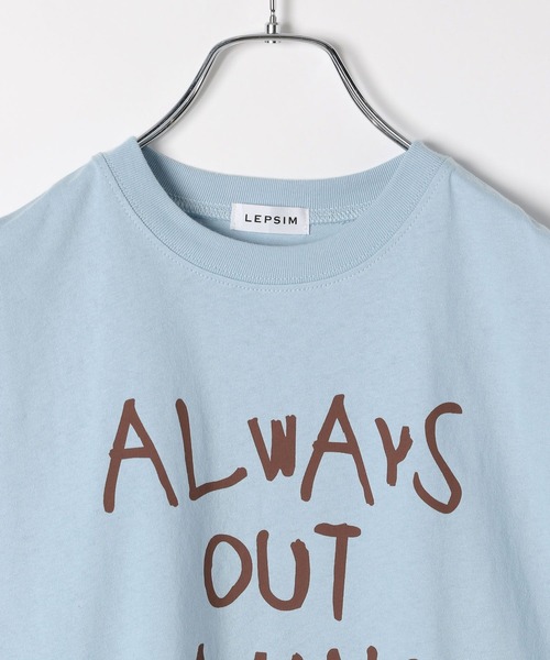 LEPSIM（レプシィム）の「【KIDS】手描きロゴBIGノースリチュニック　576690（Tシャツ/カットソー・キッズ・ブルー/オフホワイト・120/140）」の4枚目の写真