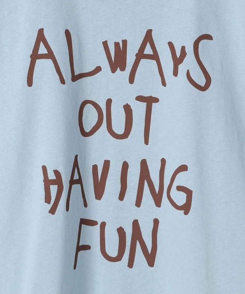 LEPSIM（レプシィム）の「【KIDS】手描きロゴBIGノースリチュニック　576690（Tシャツ/カットソー・キッズ・ブルー/オフホワイト・120/140）」の9枚目の写真