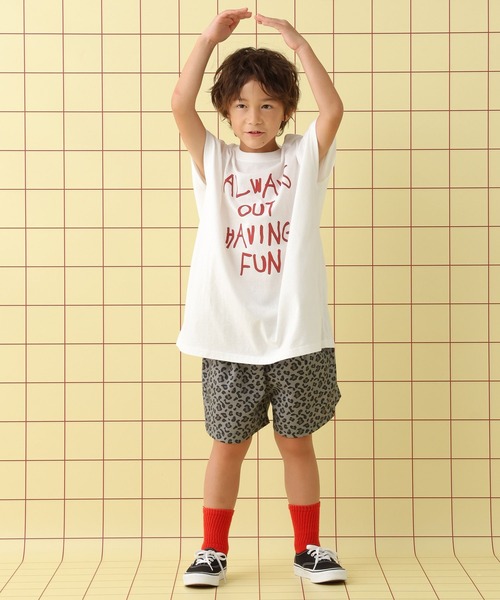 LEPSIM（レプシィム）の「【KIDS】手描きロゴBIGノースリチュニック　576690（Tシャツ/カットソー・キッズ・ブルー/オフホワイト・120/140）」の11枚目の写真