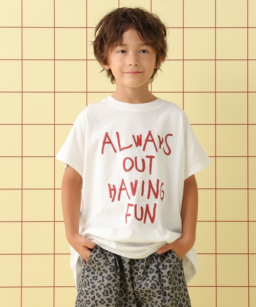 LEPSIM（レプシィム）の「【KIDS】手描きロゴBIGノースリチュニック　576690（Tシャツ/カットソー・キッズ・ブルー/オフホワイト・120/140）」の14枚目の写真