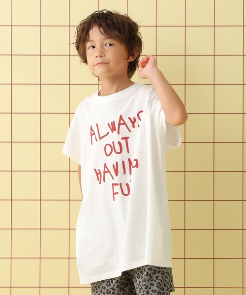 LEPSIM（レプシィム）の「【KIDS】手描きロゴBIGノースリチュニック　576690（Tシャツ/カットソー・キッズ・ブルー/オフホワイト・120/140）」の15枚目の写真