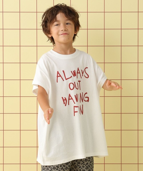 LEPSIM（レプシィム）の「【KIDS】手描きロゴBIGノースリチュニック　576690（Tシャツ/カットソー・キッズ・ブルー/オフホワイト・120/140）」の16枚目の写真