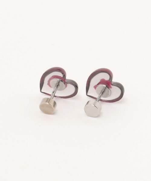 MASHIRO（マシロ）の「【MASHIRO】クリアハートクロスモチーフボディーピアス2点セット ペア（MA/EK395）（ピアス（両耳用）・レディース・ピンク/レッド/グレー・FREE）」の13枚目の写真