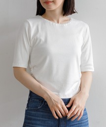tシャツ 「ARC」ピコレース5分袖トップス レディース WOMEN】ARC ピコレース5分袖トップス – AMERICAN RAG CIE