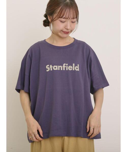 Samansa Mos2(サマンサ モスモス)の「ロゴアソートプリントゆるTシャツ(Tシャツ/カットソー・レディース・ベージュ/ネイビー/ピンク/オフホワイト・F)」の19枚目の写真