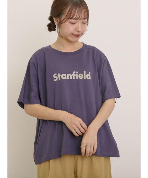 Samansa Mos2(サマンサ モスモス)の「ロゴアソートプリントゆるTシャツ(Tシャツ/カットソー・レディース・ベージュ/ネイビー/ピンク/オフホワイト・F)」の20枚目の写真