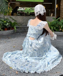 レディースのワンピース（ブルー・ネイビー/青色系・花柄