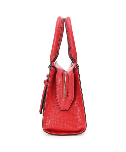 Guess（ゲス）の「WRENLEY Small Satchel サッチェルバッグ（ショルダーバッグ・レディース・ブラウン/オリーブ/ストーン/レッド・ONE SIZE）」の8枚目の写真