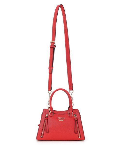 Guess（ゲス）の「WRENLEY Small Satchel サッチェルバッグ（ショルダーバッグ・レディース・ブラウン/オリーブ/ストーン/レッド・ONE SIZE）」の15枚目の写真