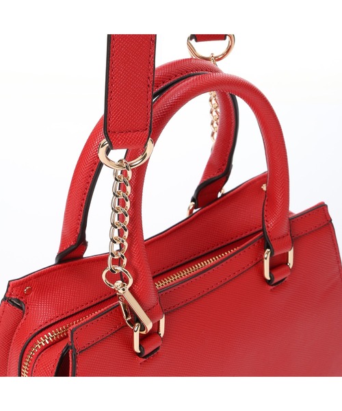 Guess（ゲス）の「WRENLEY Small Satchel サッチェルバッグ（ショルダーバッグ・レディース・ブラウン/オリーブ/ストーン/レッド・ONE SIZE）」の10枚目の写真