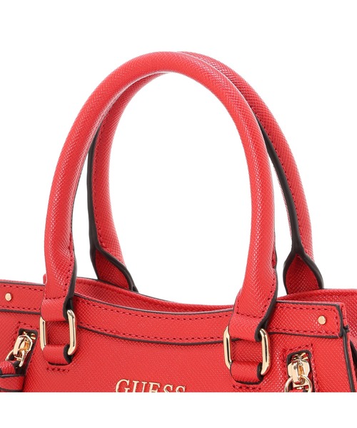 Guess（ゲス）の「WRENLEY Small Satchel サッチェルバッグ（ショルダーバッグ・レディース・ブラウン/オリーブ/ストーン/レッド・ONE SIZE）」の19枚目の写真