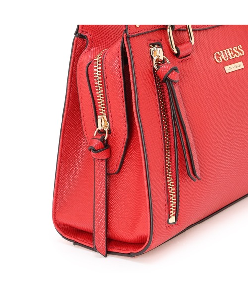 Guess（ゲス）の「WRENLEY Small Satchel サッチェルバッグ（ショルダーバッグ・レディース・ブラウン/オリーブ/ストーン/レッド・ONE SIZE）」の18枚目の写真