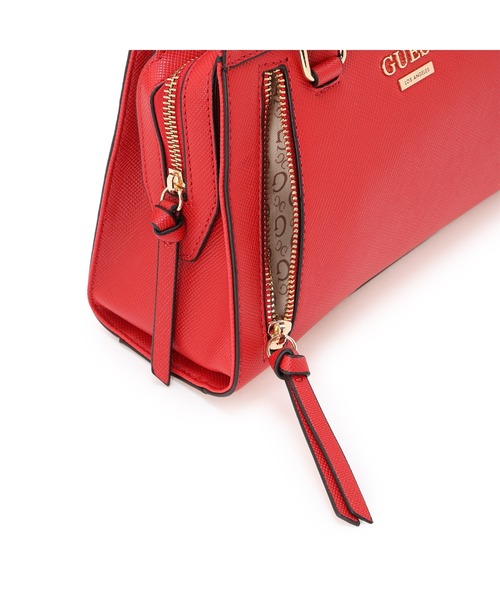 Guess（ゲス）の「WRENLEY Small Satchel サッチェルバッグ（ショルダーバッグ・レディース・ブラウン/オリーブ/ストーン/レッド・ONE SIZE）」の9枚目の写真