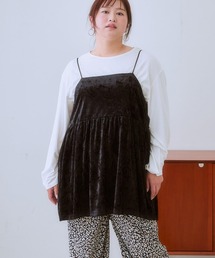 SMILE LAND | ＜大きいサイズ＞カットベロアキャミソール(キャミソール)