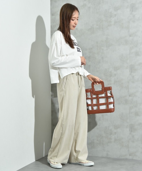 INTERPLANET（インタープラネット）の「コーデュロイウエストゴムワイドパンツ（その他パンツ・レディース・アイボリー/ブラウン/ブラック・FREE）」の13枚目の写真