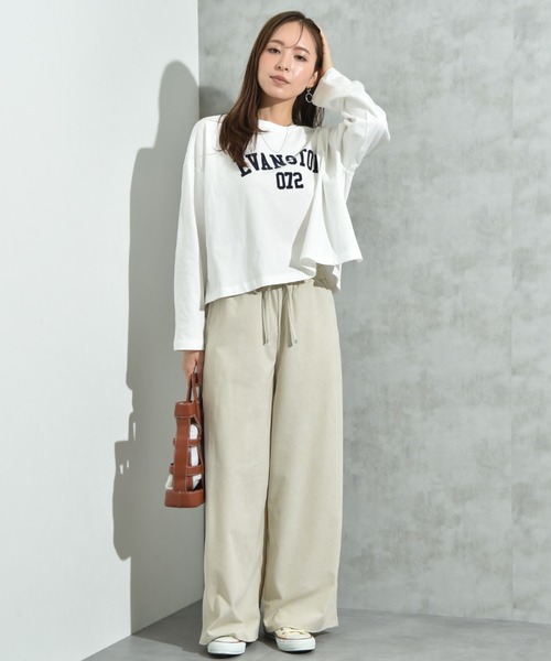 セール】コーデュロイウエストゴムワイドパンツ（その他パンツ