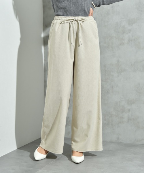 INTERPLANET（インタープラネット）の「コーデュロイウエストゴムワイドパンツ（その他パンツ・レディース・アイボリー/ブラウン/ブラック・FREE）」の11枚目の写真