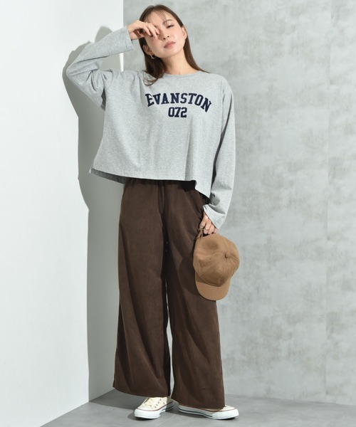 INTERPLANET（インタープラネット）の「コーデュロイウエストゴムワイドパンツ（その他パンツ・レディース・アイボリー/ブラウン/ブラック・FREE）」の16枚目の写真