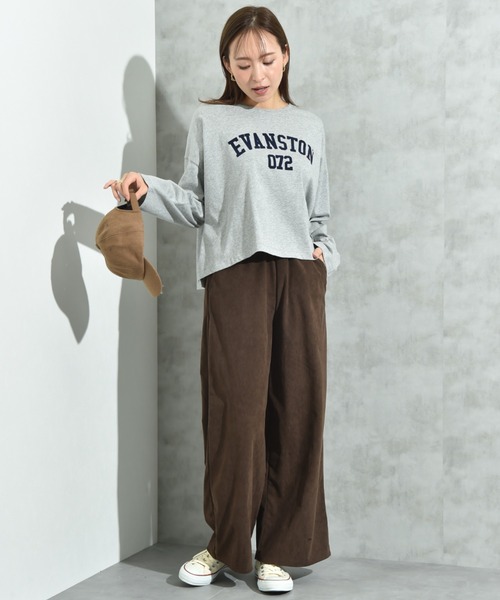 INTERPLANET（インタープラネット）の「コーデュロイウエストゴムワイドパンツ（その他パンツ・レディース・アイボリー/ブラウン/ブラック・FREE）」の18枚目の写真