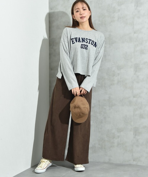 INTERPLANET（インタープラネット）の「コーデュロイウエストゴムワイドパンツ（その他パンツ・レディース・アイボリー/ブラウン/ブラック・FREE）」の19枚目の写真