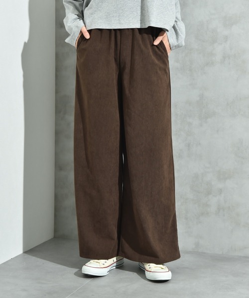 INTERPLANET（インタープラネット）の「コーデュロイウエストゴムワイドパンツ（その他パンツ・レディース・アイボリー/ブラウン/ブラック・FREE）」の20枚目の写真